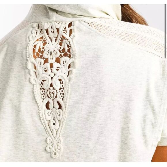 MISS ME Crochet Hooded Top women's medium NEW - Picture 4 of 11